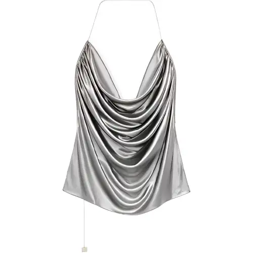 LOEWE Draped Top 'Black/Silver'