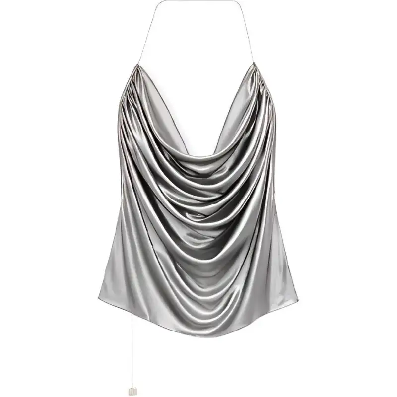LOEWE Draped Top 'Black/Silver'