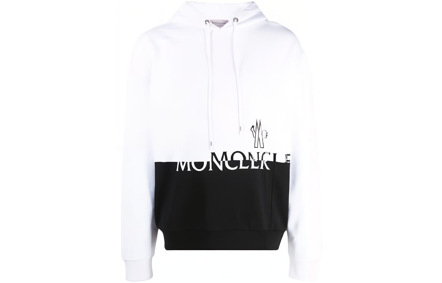 Мужское худи Moncler Grenoble с принтом (белое)
