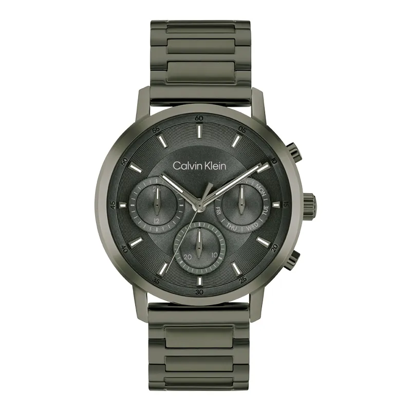 CALVIN KLEIN Style Collection Wrist Watches Quartz Movement Steel Strap Green Dial Men's Watches