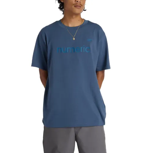New Balance T Shirts Men's Blue Crew Neck
