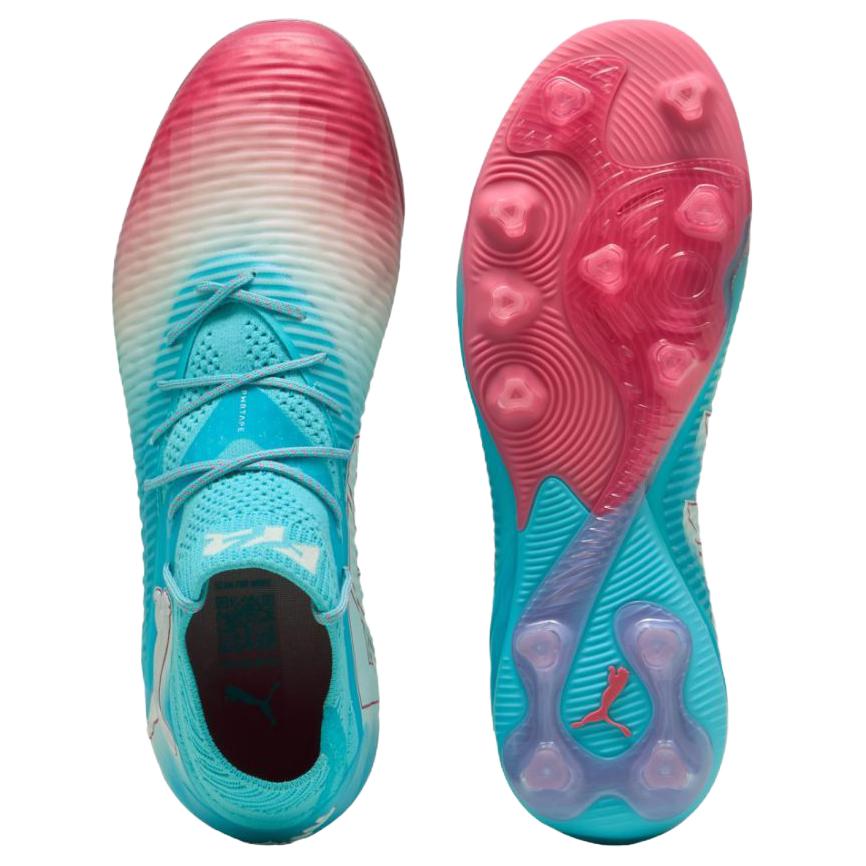 PUMA Future 8 Ultimate Support Lightweight Soccer Shoes Unisex Blue Pink