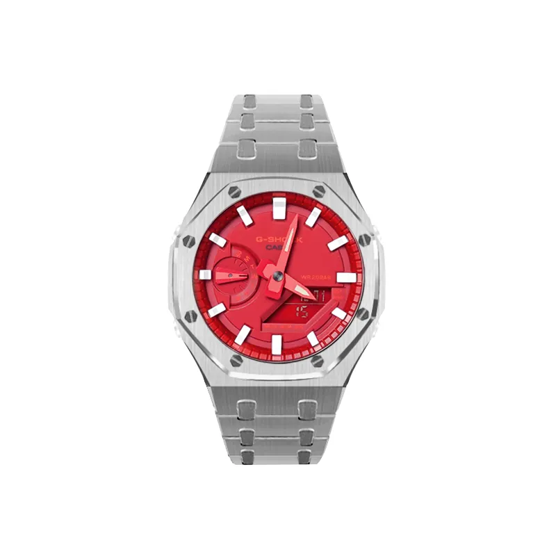 CASIO Men Liquid Crystal/Analog Dual Display Series Red Watch