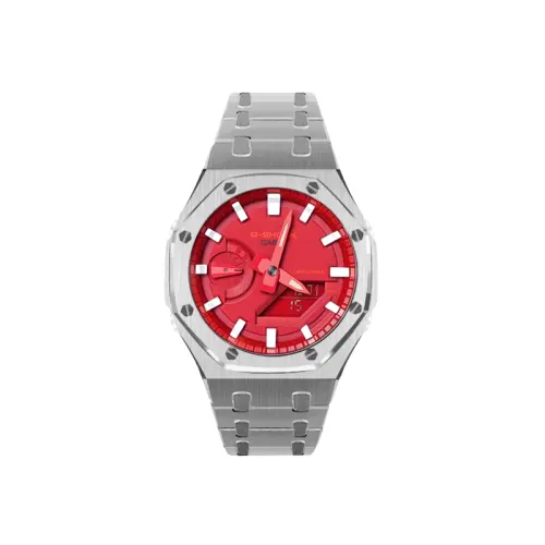 CASIO Men Liquid Crystal/Analog Dual Display Series Red Watch