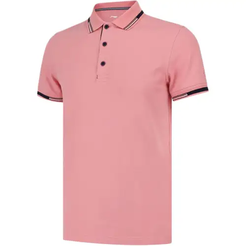 Li Ning Polo Shirt Men's Apricot Pink