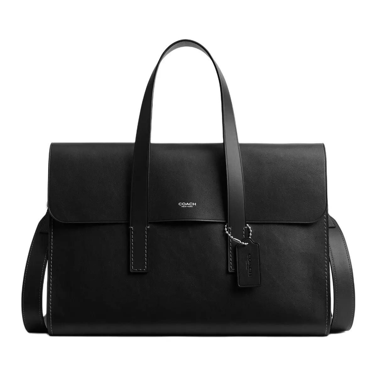 COACH Cow Leather One Shoulder Crossbody Handheld Briefcase Large Men's Black