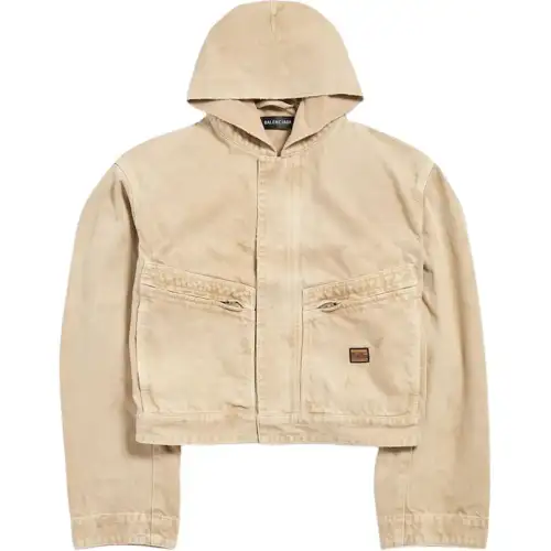 Balenciaga denim hooded jacket