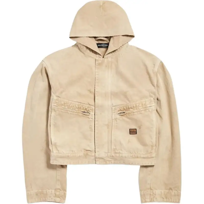 Balenciaga denim hooded jacket