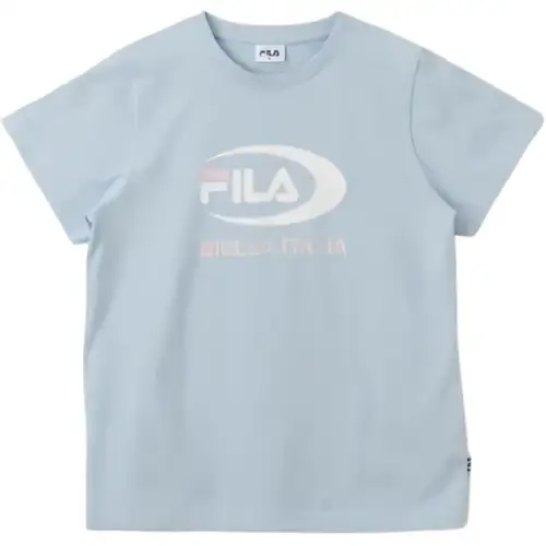 FILA BIELLA T Shirts Women's Light Blue Crew Neck