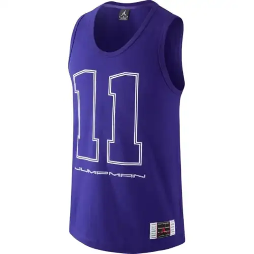 Jordan Apparel Tank Tops Men's Blue Purple Crew Neck Moderate Other