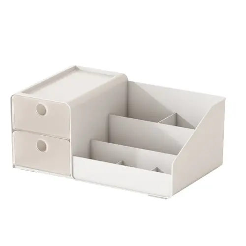 Table dressing table for skin care, lipstick, perfume, cosmetic beige storage system, high-quality style