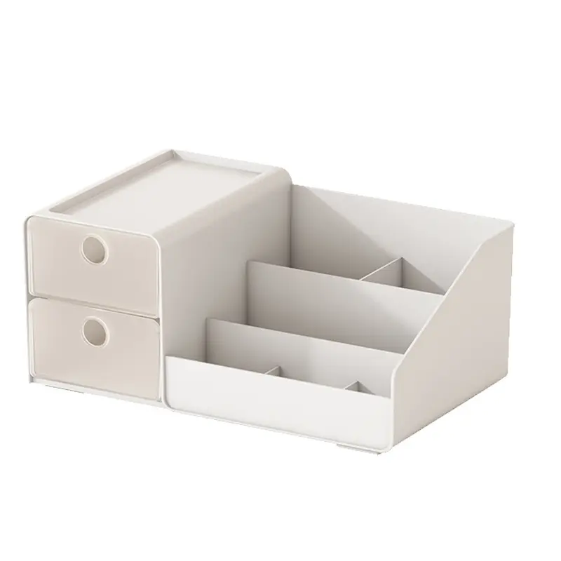 Table dressing table for skin care, lipstick, perfume, cosmetic beige storage system, high-quality style