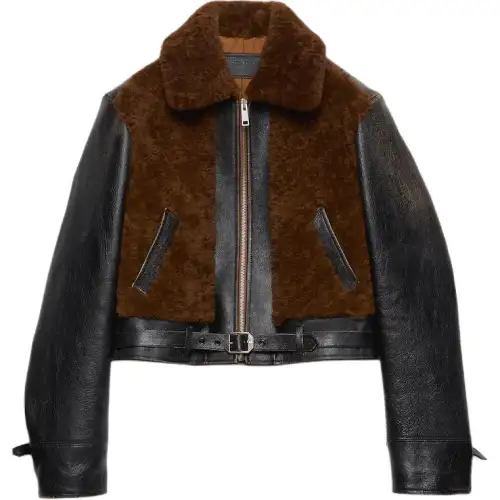 Prada Zipped Cropped Leather Jacket