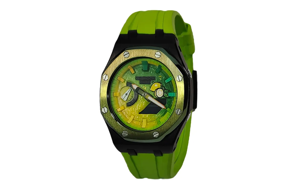 CASIO Custom Collection GA2100 Collection Quartz Movement Fluoroelastomer Strap Watch Men's Watches