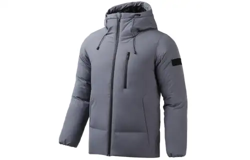 Li Ning Down Jackets Men's Dark Gray Hooded Moderate Other