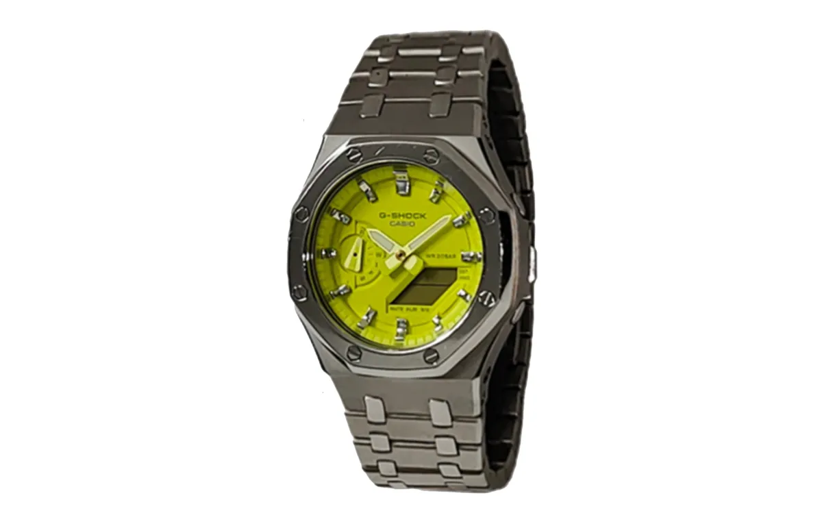 CASIO Custom Collection GA2100 Collection Quartz Movement Stainless Steel Strap Watch Unisex