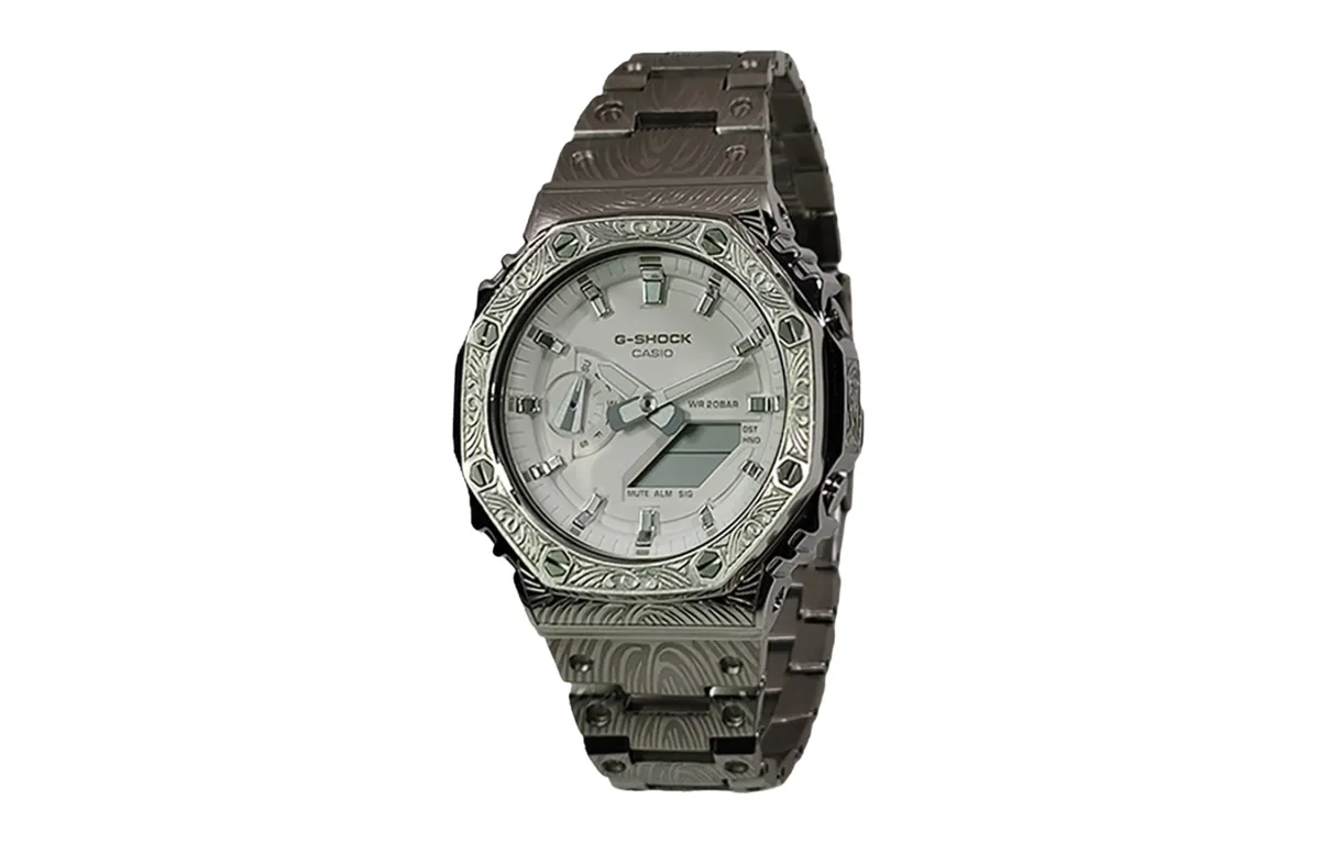 CASIO Custom Collection GA2100 Collection Quartz Movement Stainless Steel Strap Watch Men's Watches