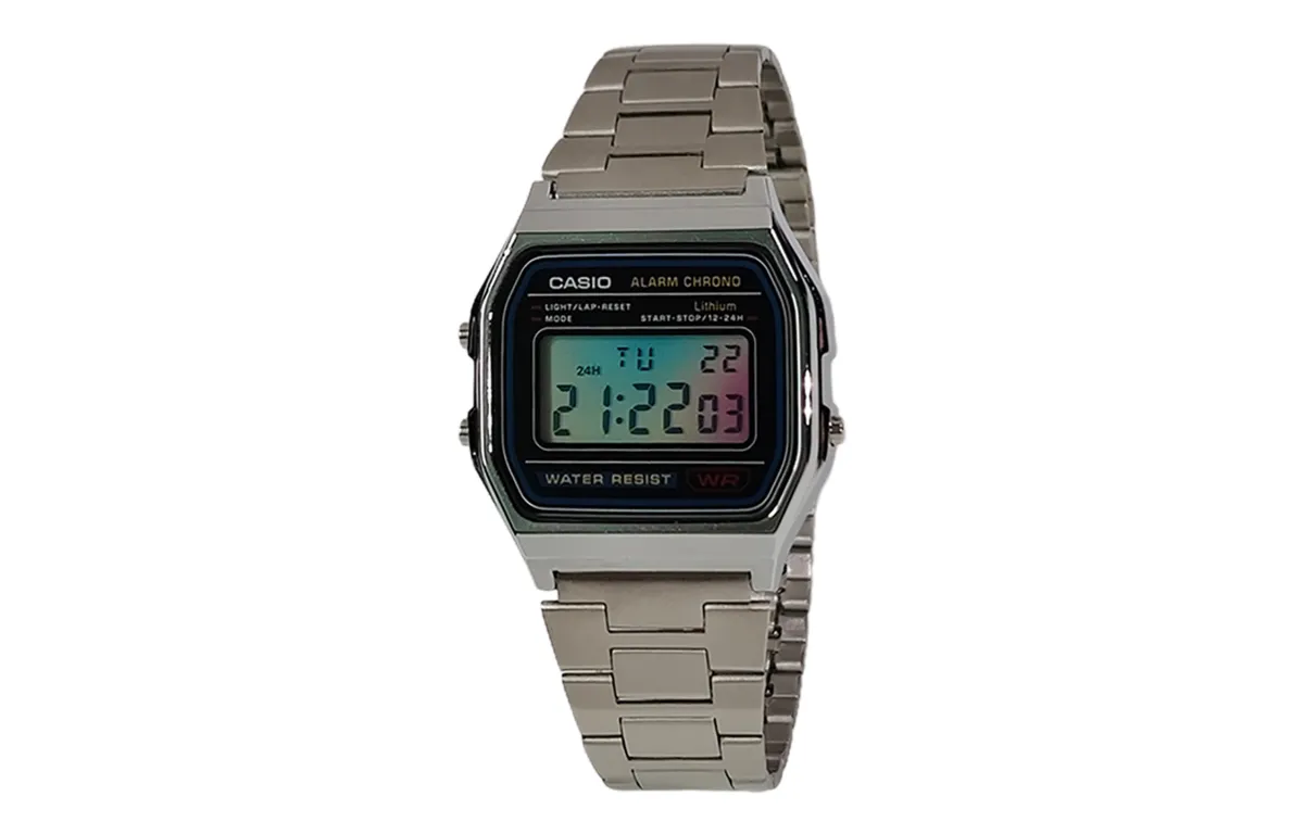 CASIO Custom Collection Quartz Movement Stainless Steel Strap Watch Unisex Black Dial