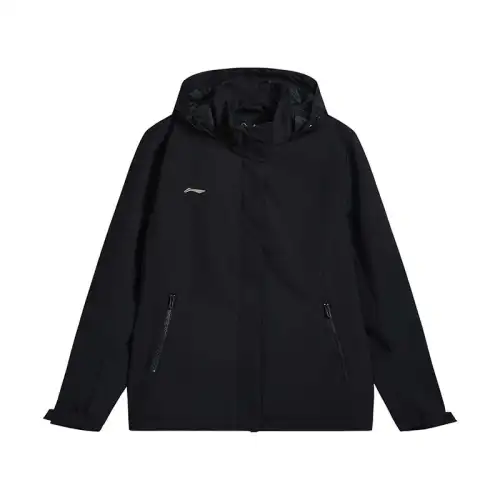 Li Ning Trench Coats Women's Black Hooded Non Detachable Moderate Other