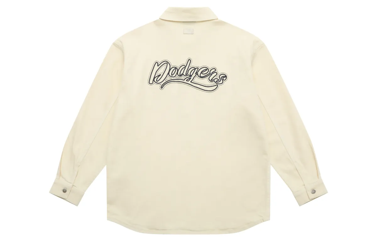 MLB Preppy Style Collection Los Angeles Dodgers 25FW Shirt Unisex Standard Ivory