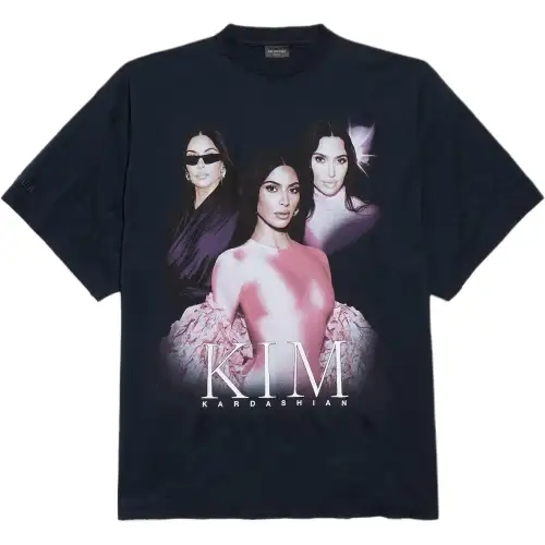 Balenciaga Ambassador Fanclub Series Kim K Oversized T shirt Faded Black