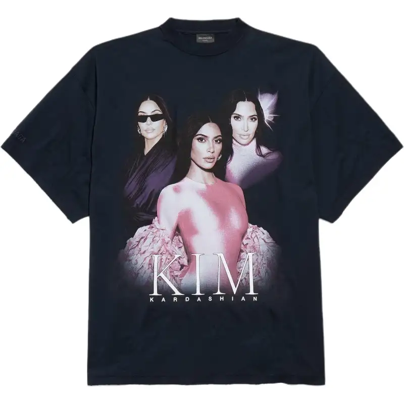 Balenciaga Ambassador Fanclub Series Kim K Oversized T shirt Faded Black