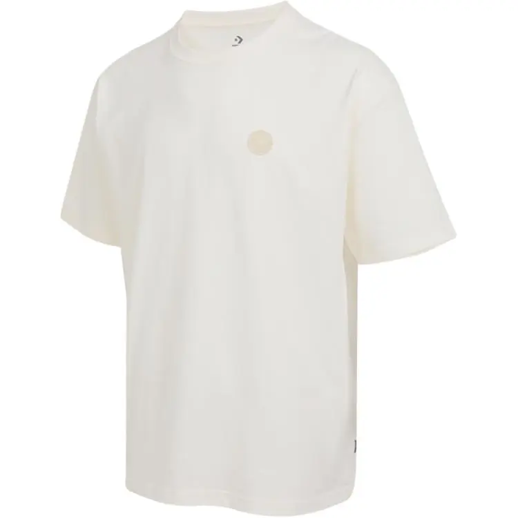 Converse T-Shirts Men's Ecru Crew Neck Straight Fit
