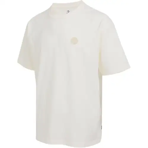 Converse T Shirts Men's Ecru Crew Neck Straight Fit