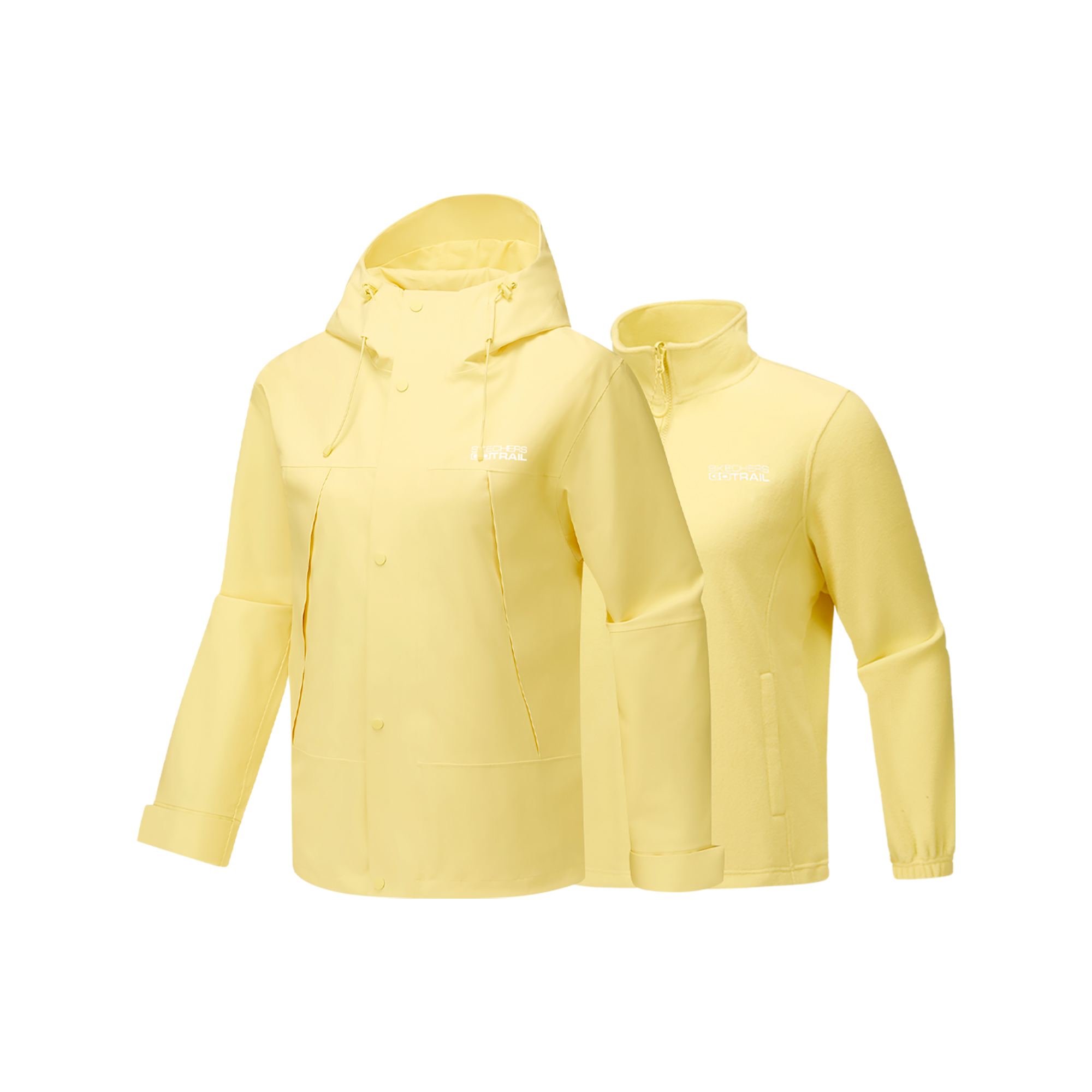 Skechers Skechers, Rubik's cube, velvet travel sports comfortable liner, waterproof windproof breathable water repellent keep warm jacket, three-in-one, loose fit