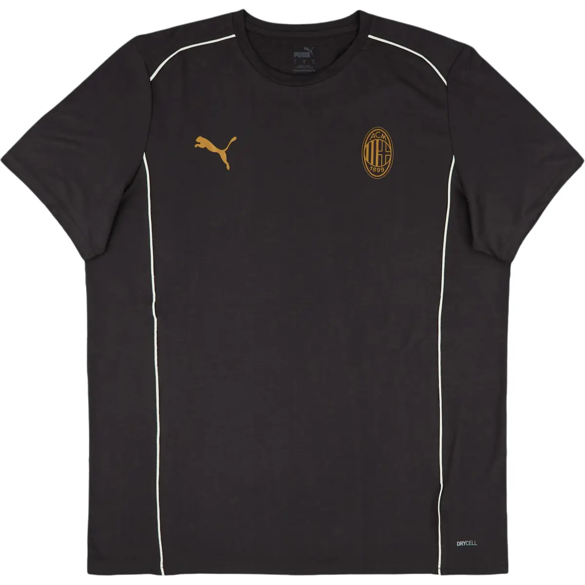 PUMA AC Milan T-Shirts Unisex Black Crew Neck Moderate