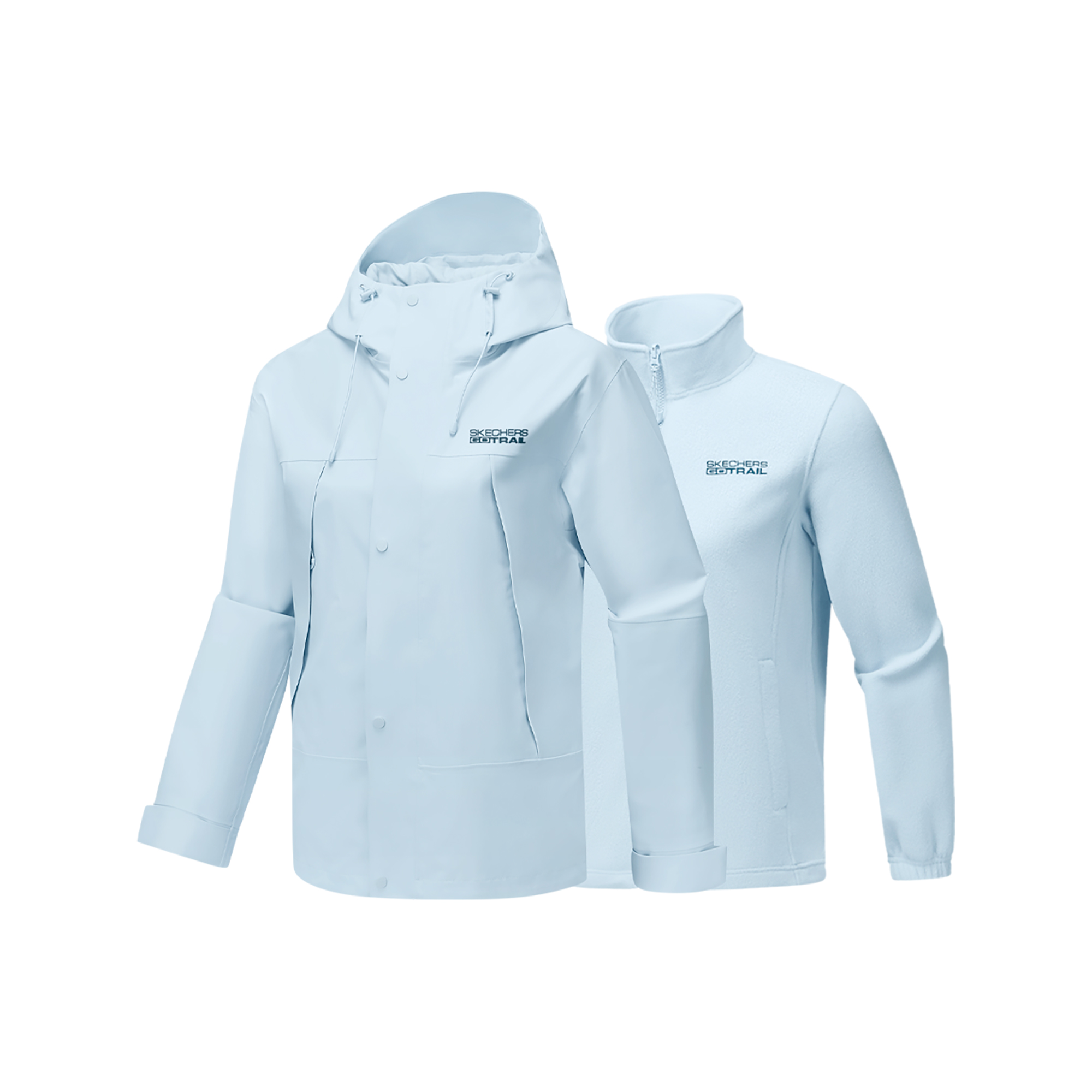 Skechers Skechers, Rubik's cube, velvet travel sports comfortable solid liner, waterproof windproof breathable water repellent keep warm jacket, three-in-one