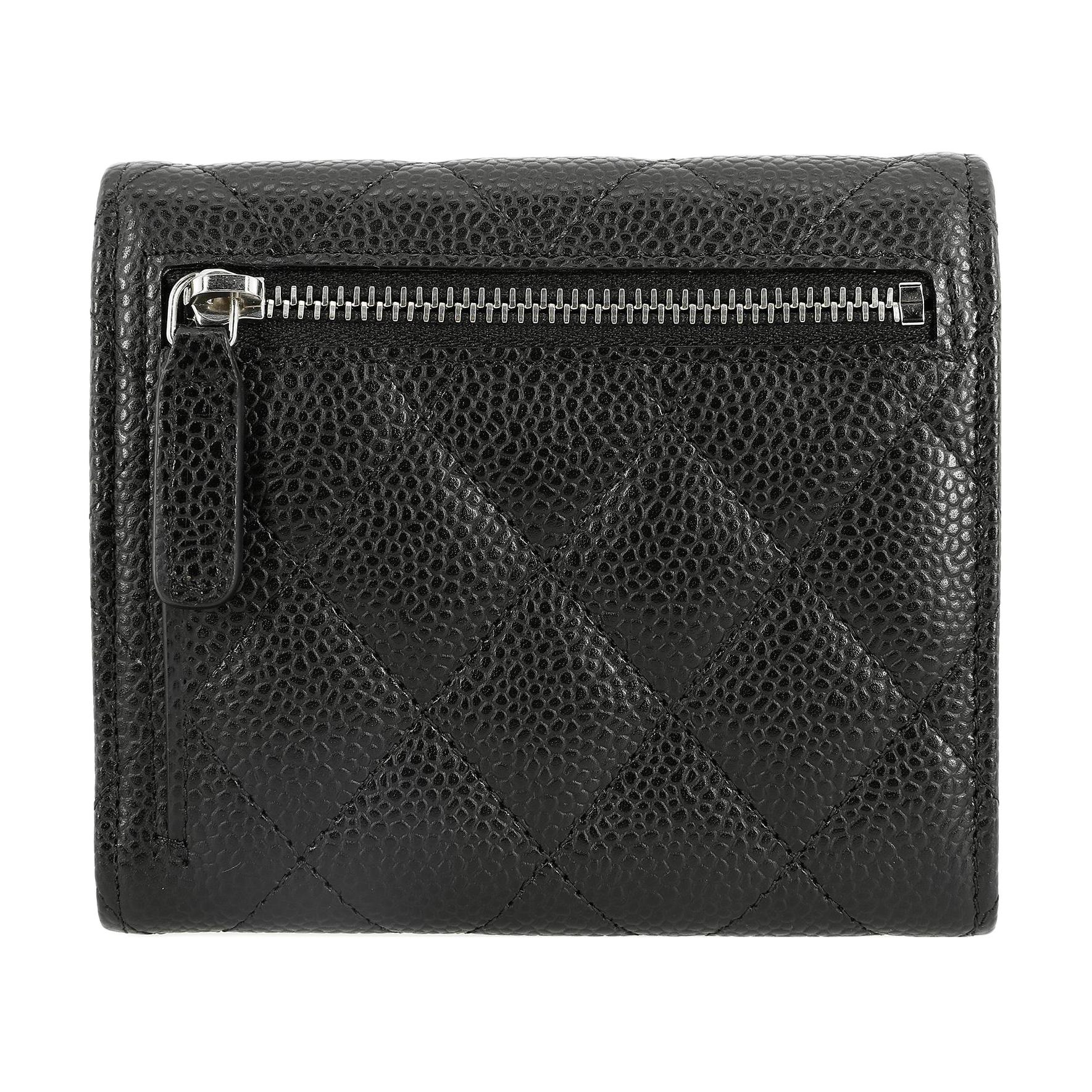 Женский кошелек Chanel Classic Flap CF (черный) — фото 3
