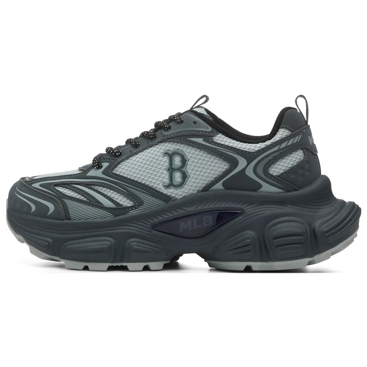 MLB Basic Boston Red Sox Textile, Synthetic Leather Cushioning Height-Increasing Support Breathable Low-top