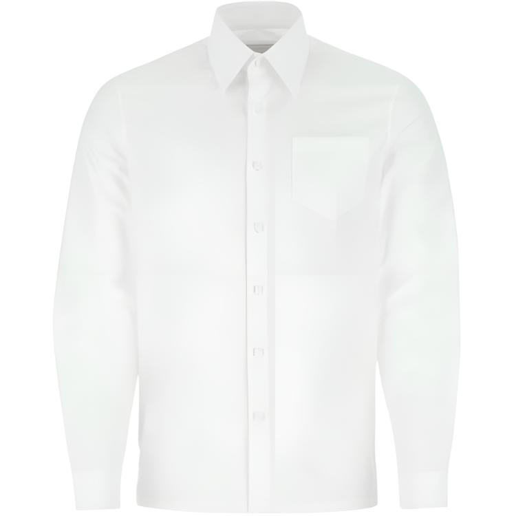 PRADA Shirts Men's White Pointed Collar Moderate Other