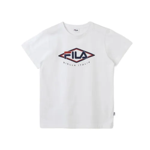 FILA T Shirts Women's White Crew Neck Moderate