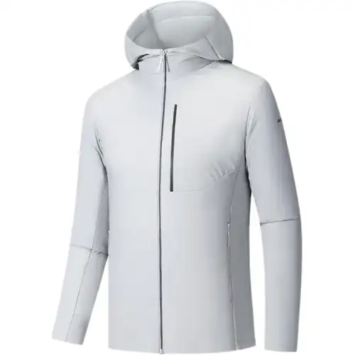 ANTA Puffer Jackets Men's Mulberry Heather Gray Hooded Moderate Puffer Jacket