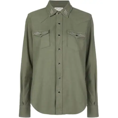 SAINT LAURENT FW21 Shirt Women's Green