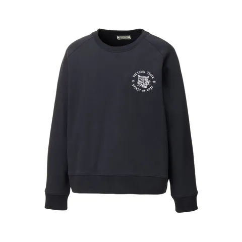 Onitsuka Tiger Crew Neck Sweatshirt Unisex Navy Blue