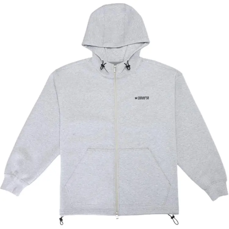 Converse Sweatshirts Men's Gray Hooded Moderate