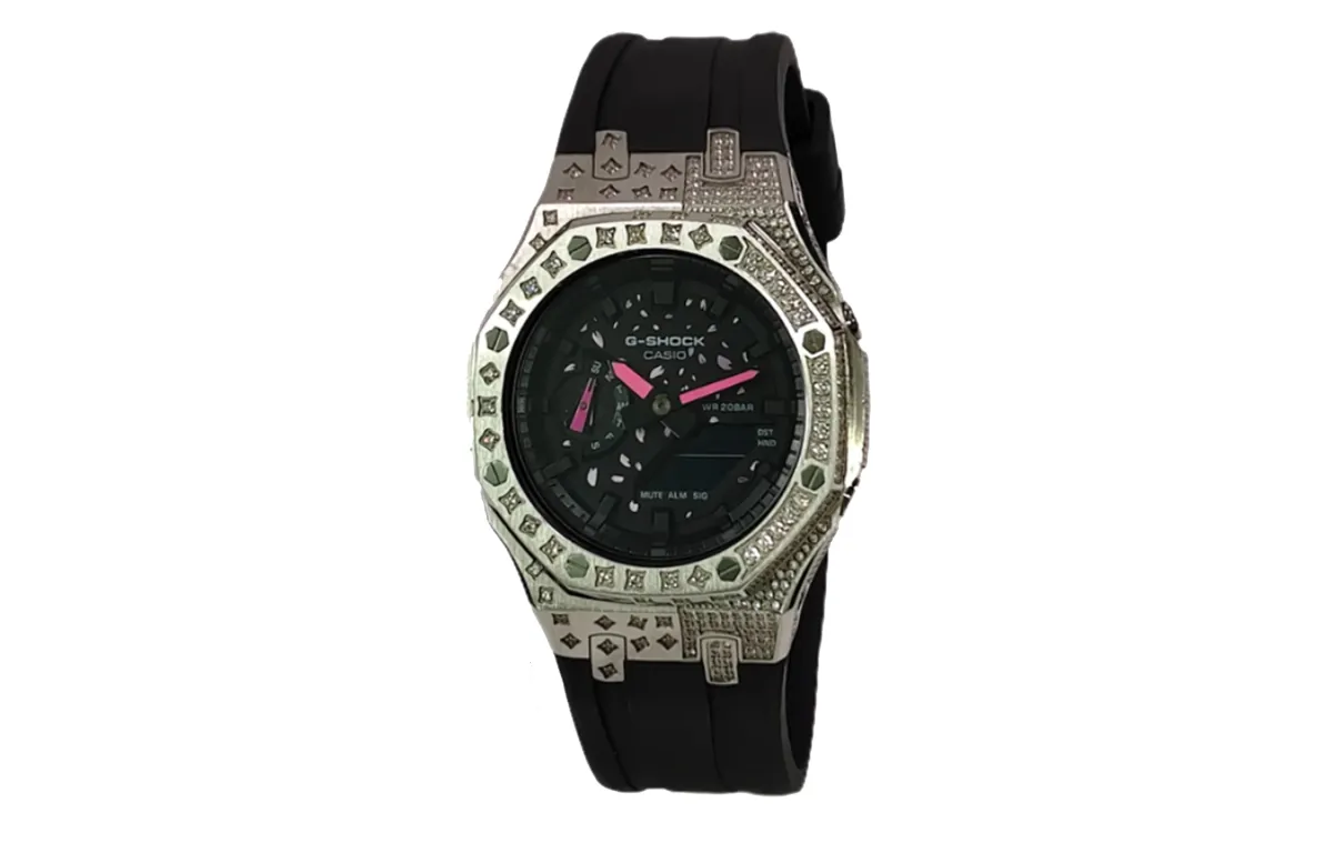 CASIO Custom Collection GA2100 Collection Quartz Movement Fluoroelastomer Strap Watch Unisex
