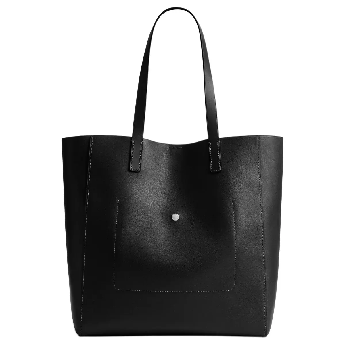 COACH Cow Leather Tote Bag, Shopping Bag, Handbag Shoulder Bags Large Women's Black