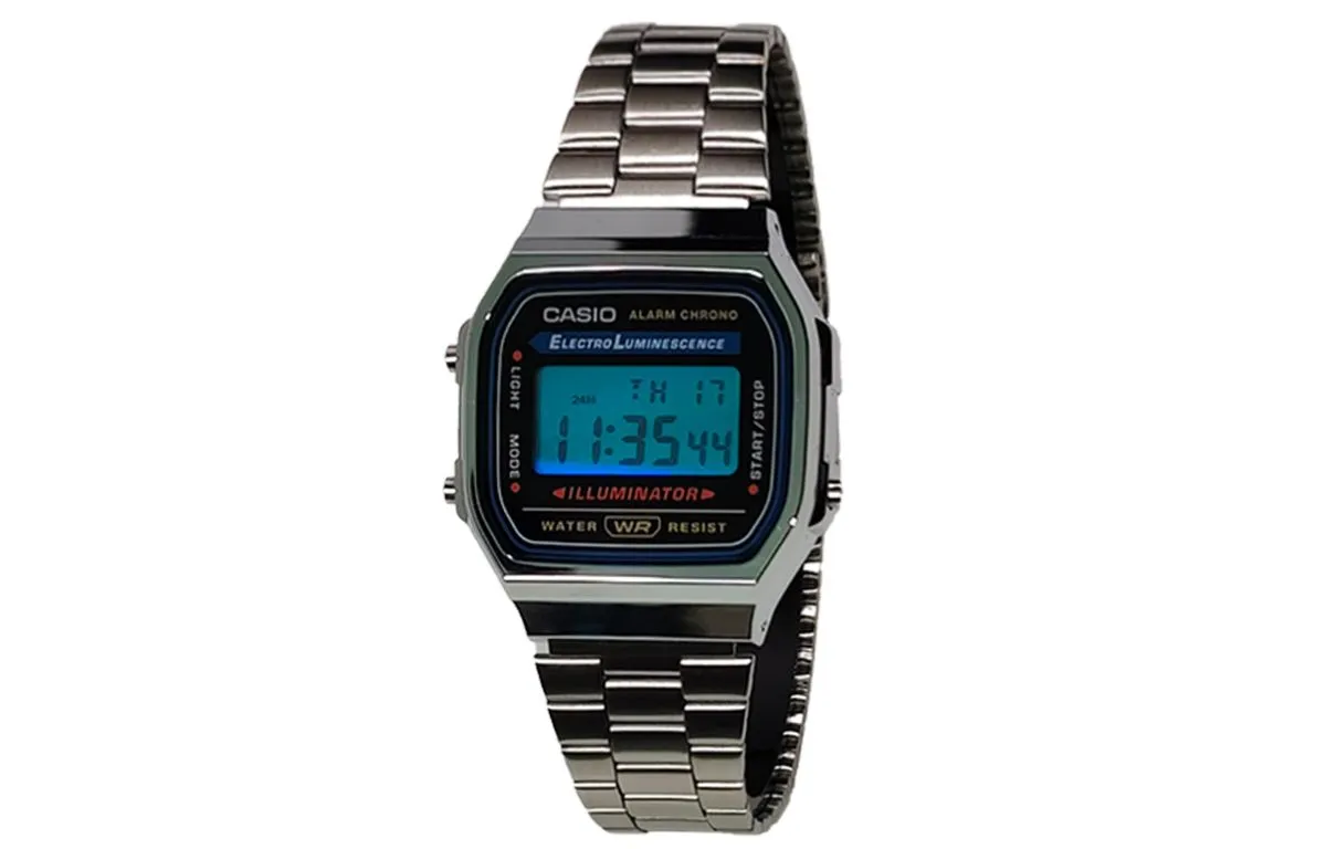 CASIO Custom Collection Quartz Movement Stainless Steel Strap Watch Unisex Black Dial