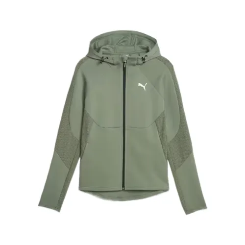 PUMA Evo Sweatshirts Women's Green Hooded Moderate