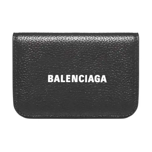 Balenciaga Cow Leather Wallet Women's Black