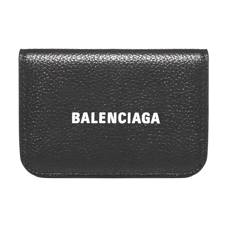 Balenciaga Cow Leather Wallet Women's Black