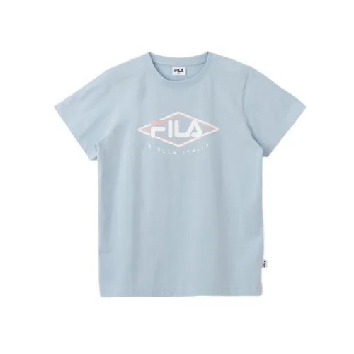 FILA T Shirts Women's Blue Crew Neck