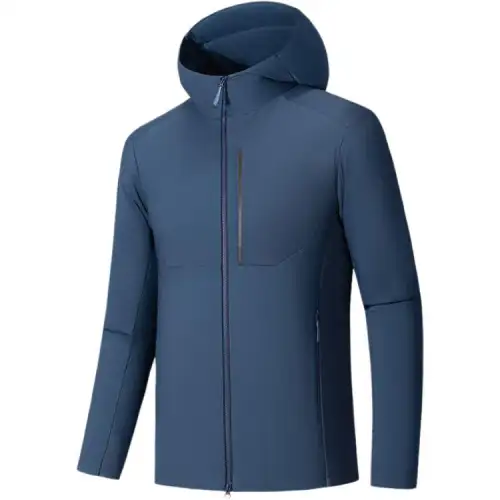 ANTA Puffer Jackets Men's Blue Colorful Hooded Moderate Puffer Jacket