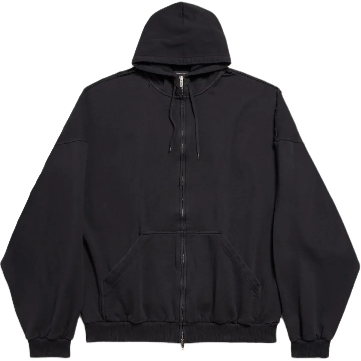 Balenciaga Security Tape Logo Large Zip Up Hoodie