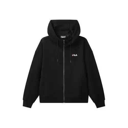 FILA Sweatshirts Women's Jet Black Hooded Moderate