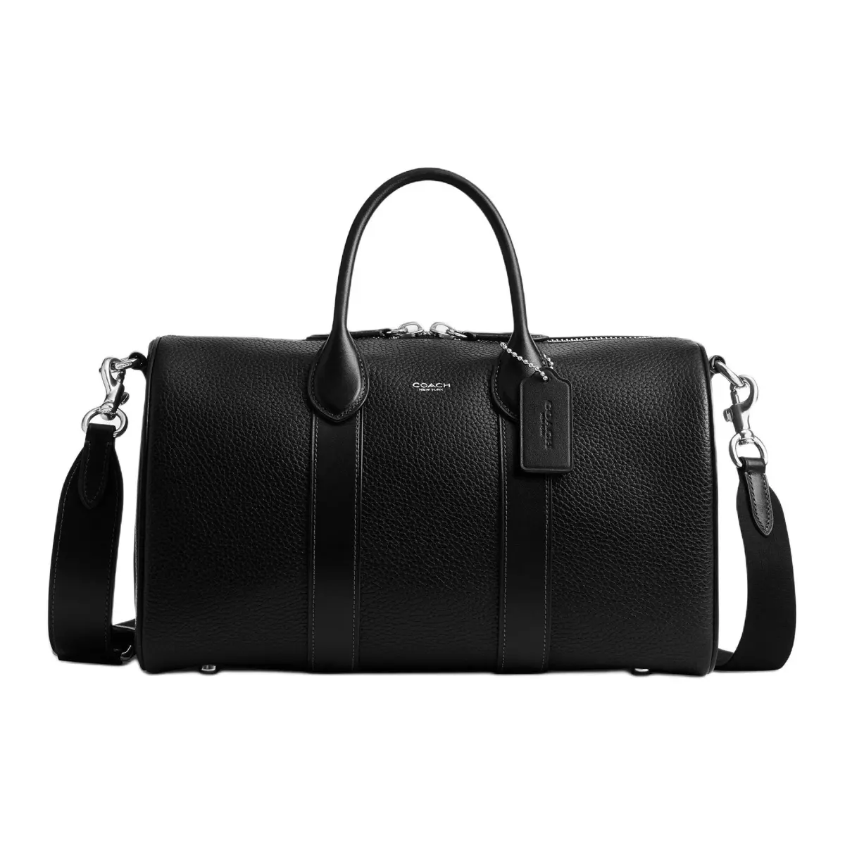 COACH Cow Leather Shoulder Bag, Crossbody Bag, Handbag Large Unisex Black